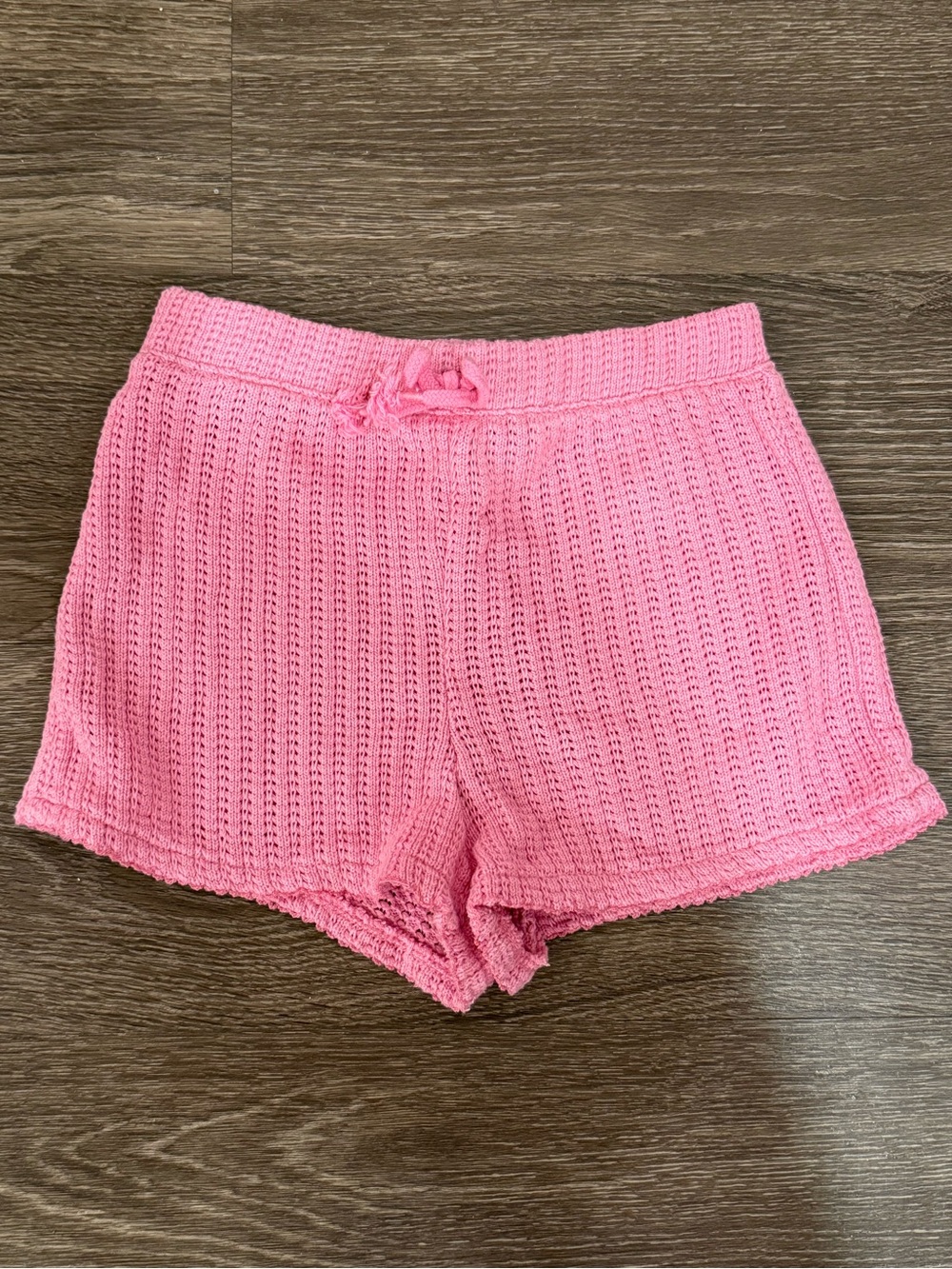 H&M Pink Knit Drawstring Lounge Shorts